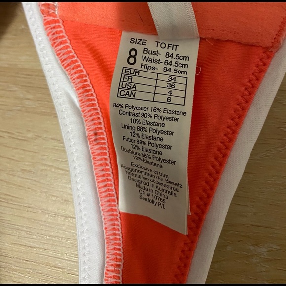 Seafolly Size 8 High Halter Neck Bikini Top w/ Tie - Picture 7 of 8